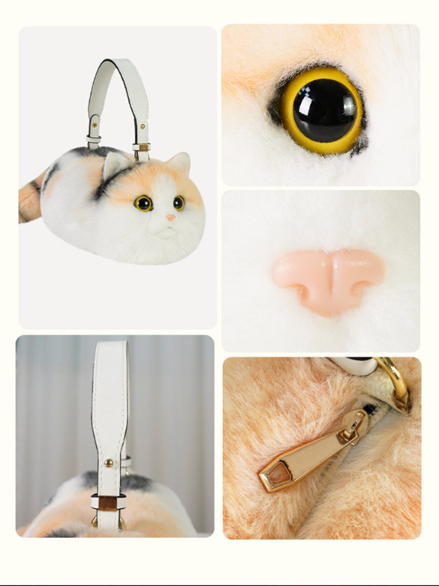 Сумка плюшевая женская в форме кошки (545778) - фото 2 Сумка плюшевая женская в форме кошки (545778) - фото 2