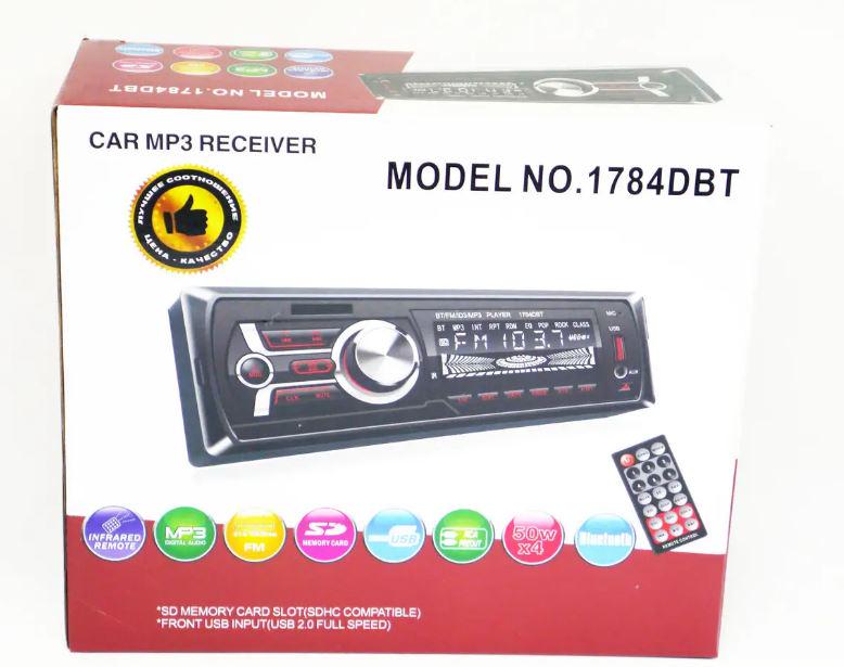 Автомагнітола 1DIN 1784BT Bluetooth USB/RGB підсвічування/FM/AUX/Пульт (17467) - фото 7