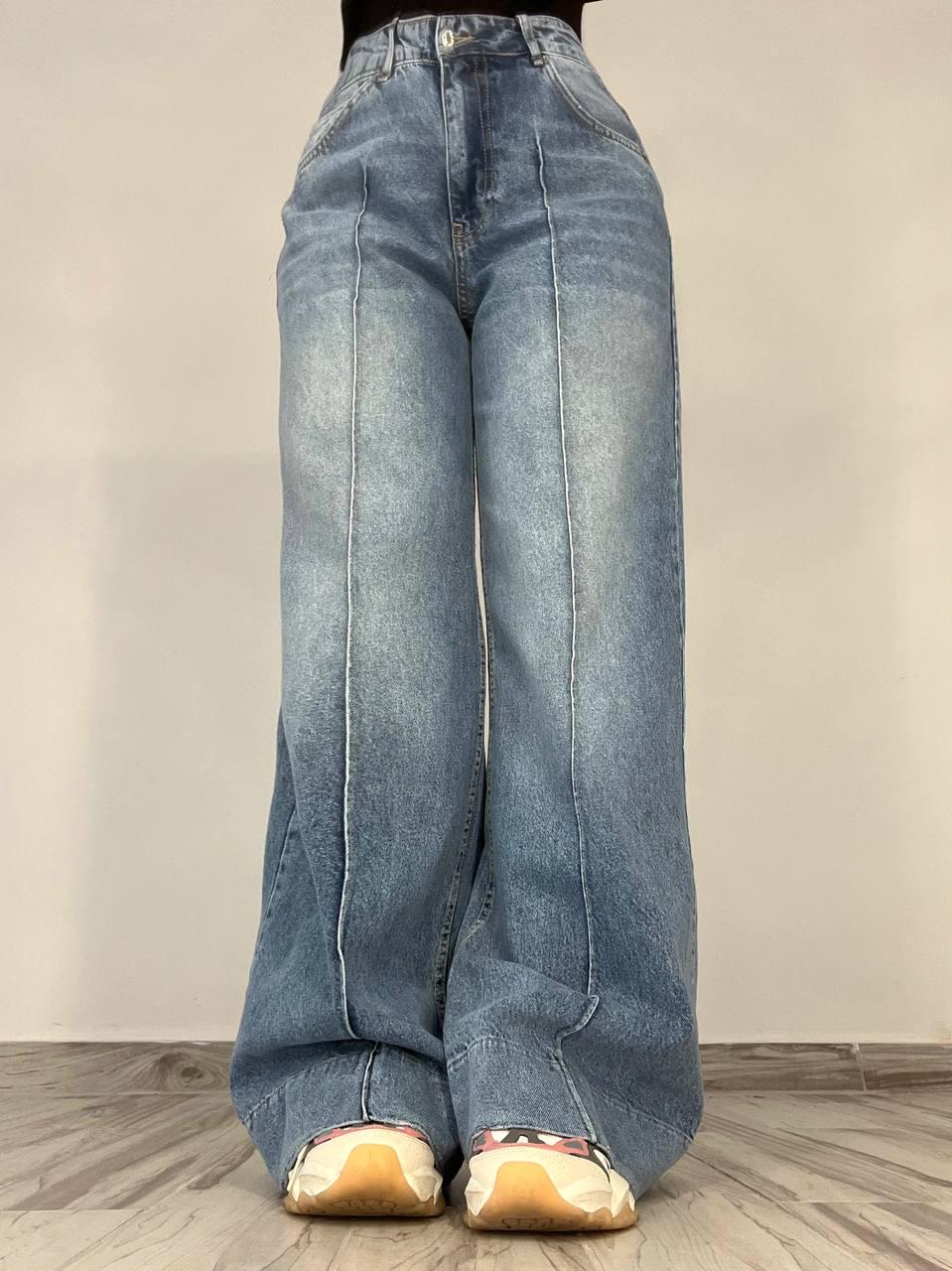 Джинси жіночі ITS Basic 3717-31 PALAZZO jeans вільні палаццо широкі кльош стрілка довгі р. 36 Світло-синій (3906) - фото 5 Джинси жіночі ITS Basic 3717-31 PALAZZO jeans вільні палаццо широкі кльош стрілка довгі р. 36 Світло-синій (3906) - фото 5