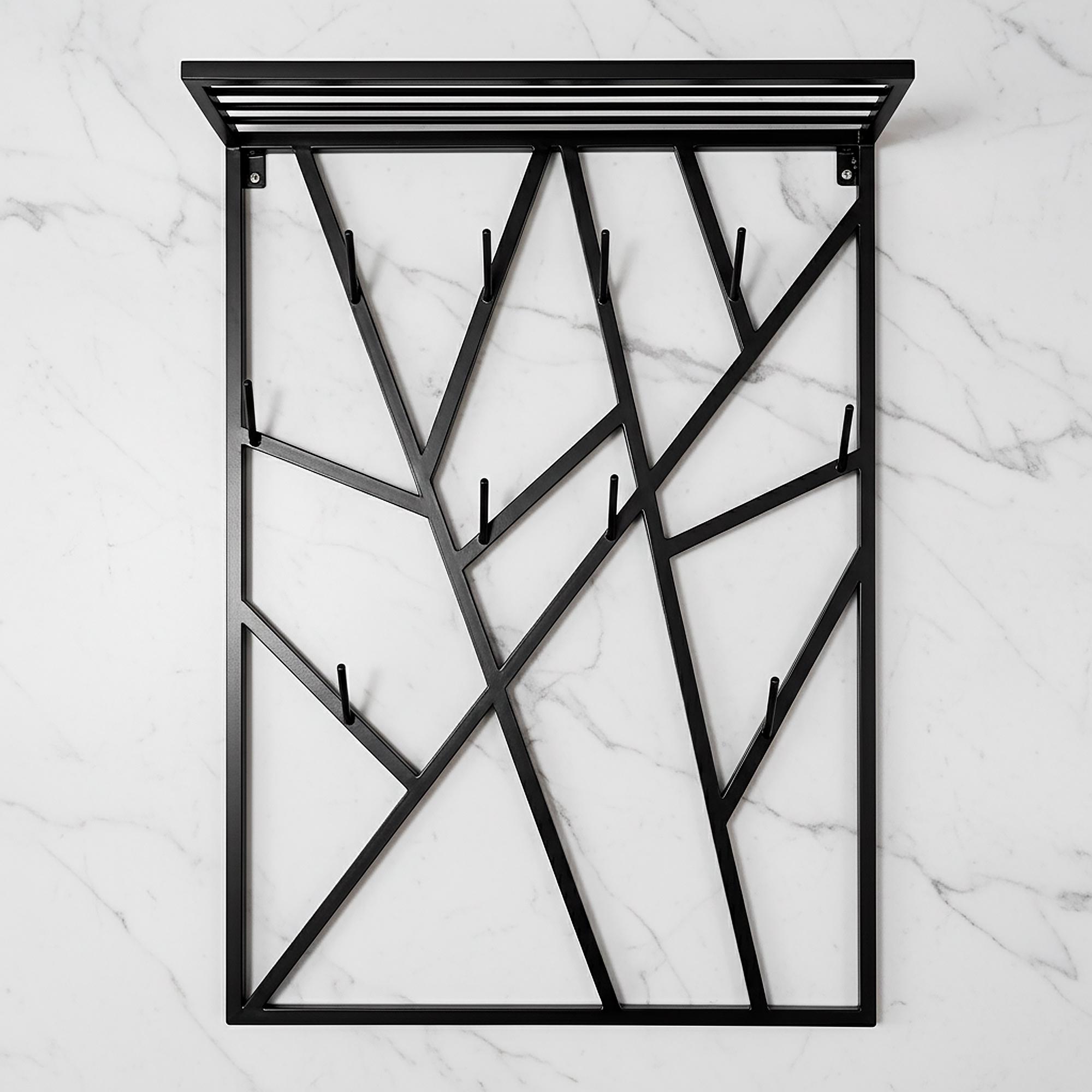 Вешалка для одежды настенная из металла Loft 800x200 мм H 1000 мм Черный (1556) - фото 1 Вешалка для одежды настенная из металла Loft 800x200 мм H 1000 мм Черный (1556) - фото 1