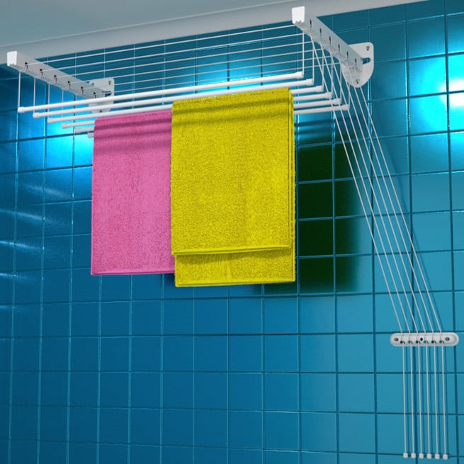 Сушилка настенно-потолочная Rokar Флорис 2,0 м (F6-200) 6-ти стержневая - фото 2 Сушилка настенно-потолочная Rokar Флорис 2,0 м (F6-200) 6-ти стержневая - фото 2