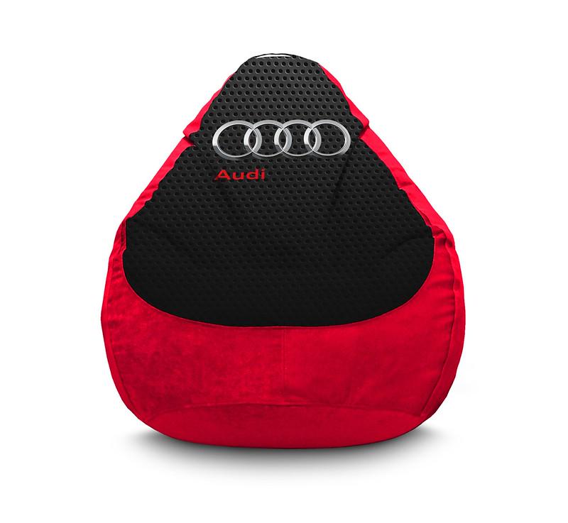 Крісло мішок iPuff Audi Флок XL 80x110 см Червоний