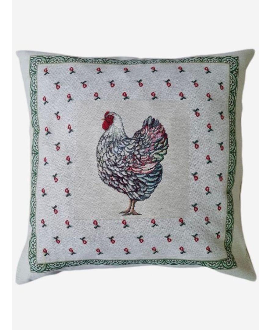 Наволочка декоративна Курочка 45х45 см Сірий (026001)