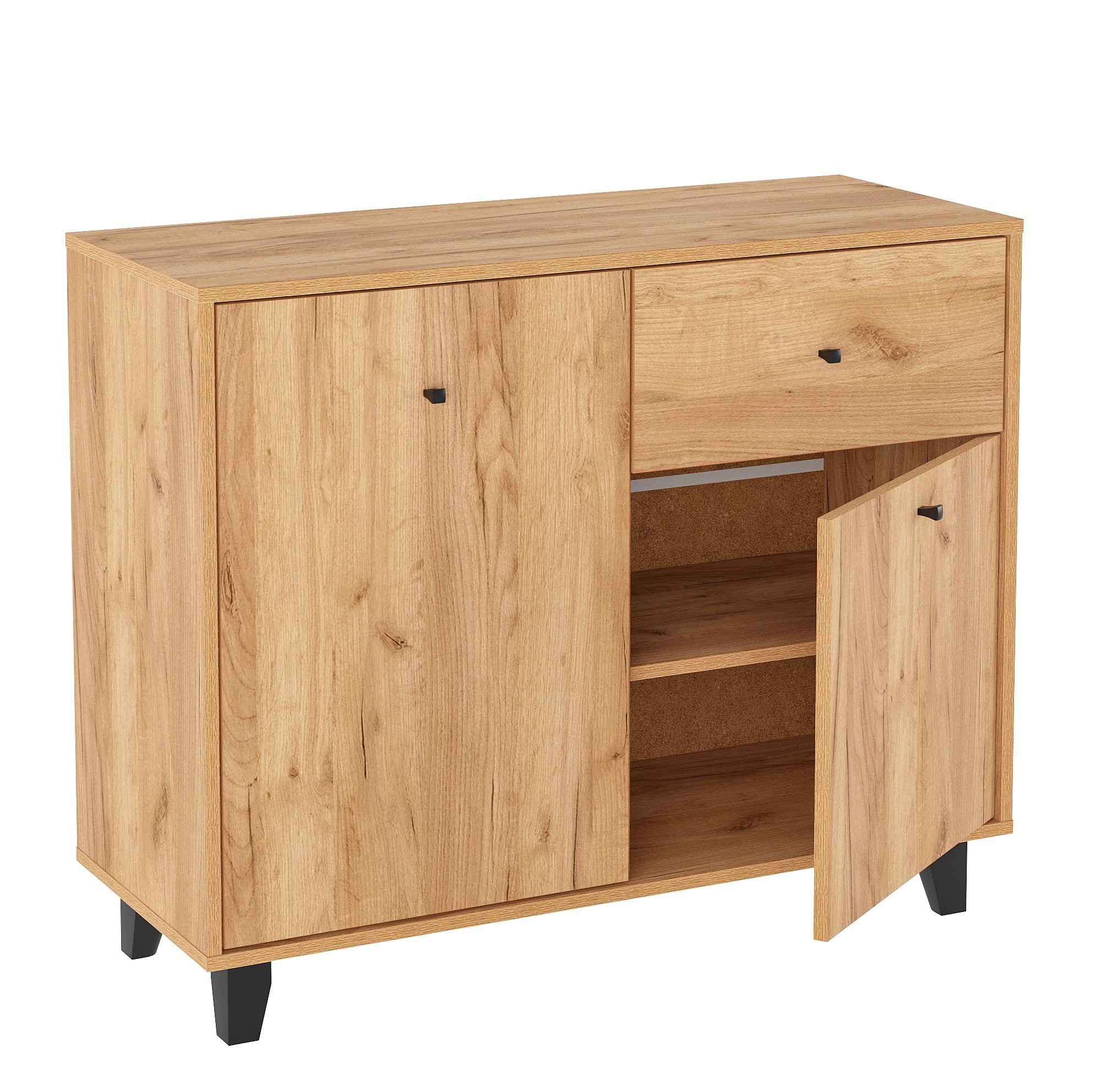 Комод Компаніт Комод 21 із дверцятами и ящиком 100х40х82 см Дуб крафт золотой (16556)