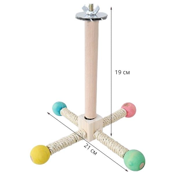 Игрушки для попугаев Качели вращающиеся из натурального дерева (J00175) - фото 11 Игрушки для попугаев Качели вращающиеся из натурального дерева (J00175) - фото 11