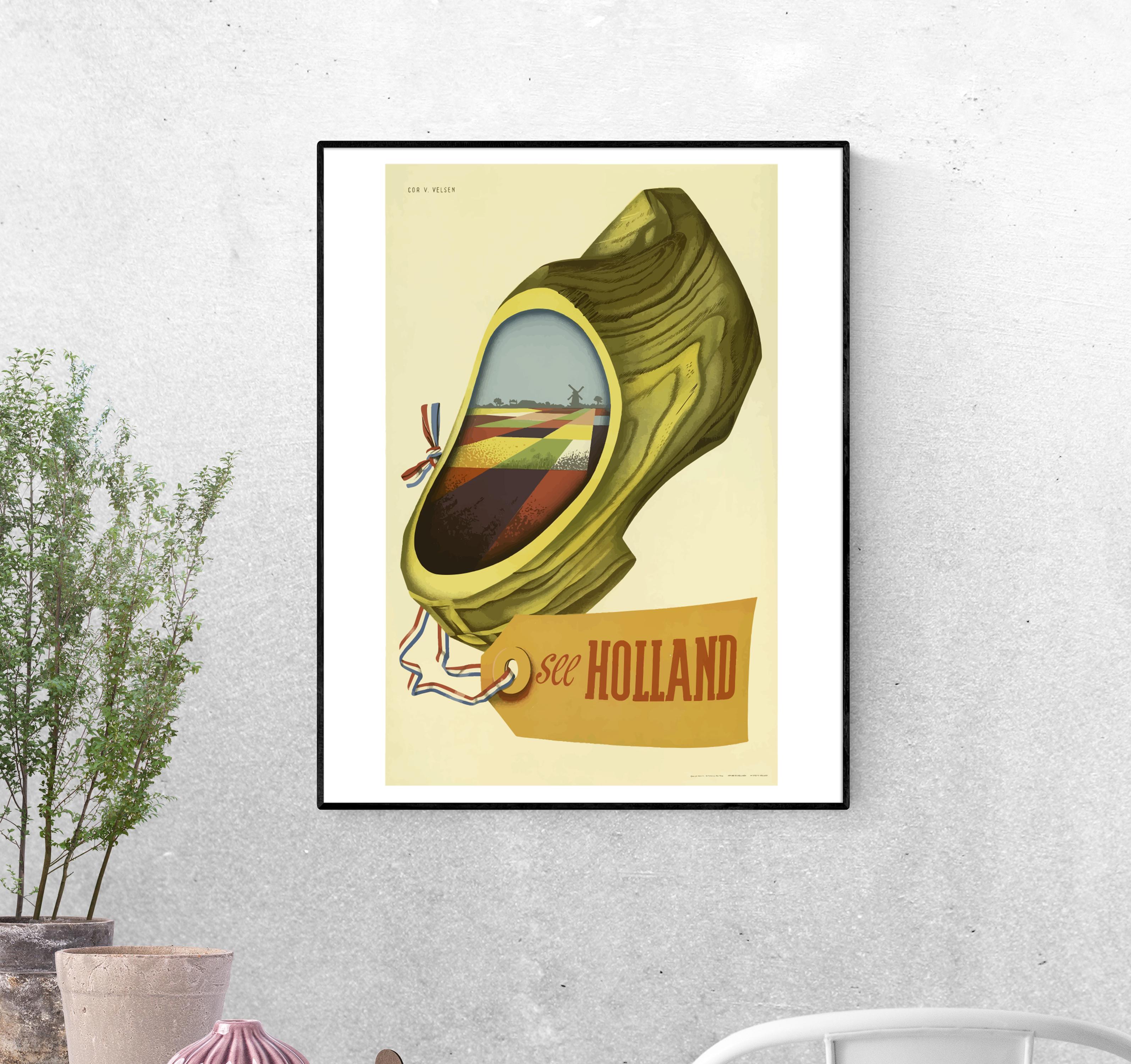 Тревел-постер Деревянный башмак формат А-5