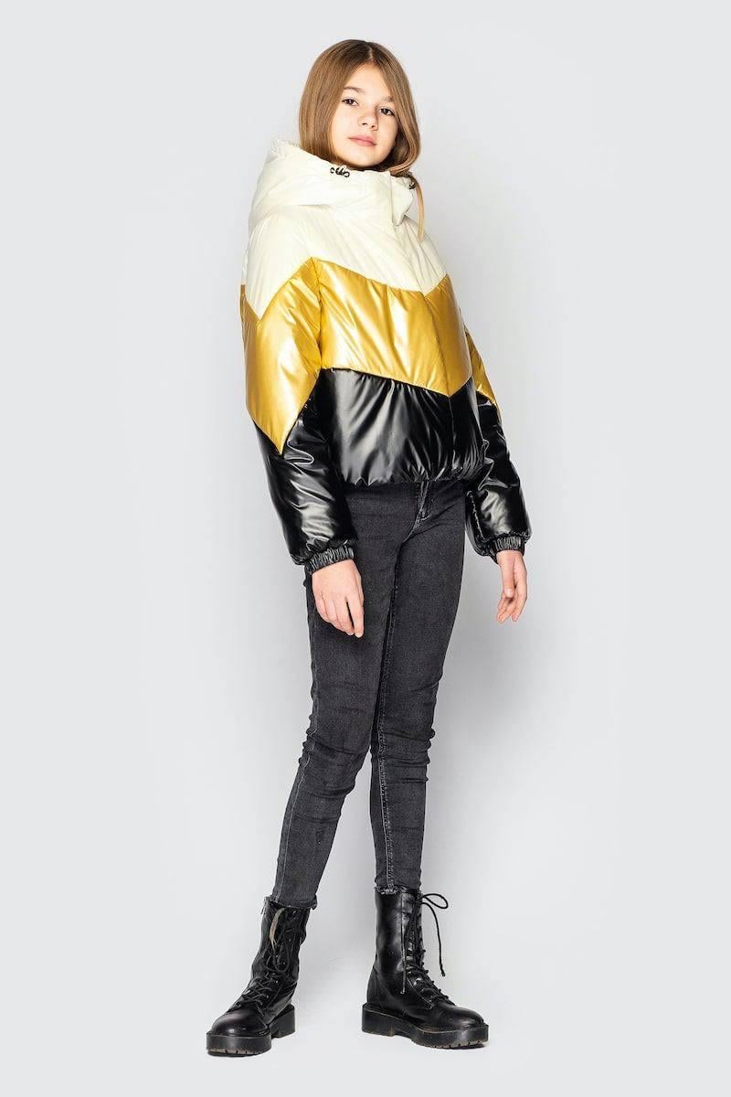 Куртка Cvetkov Міранда 140 см Молочно-золотий (2000000152585)