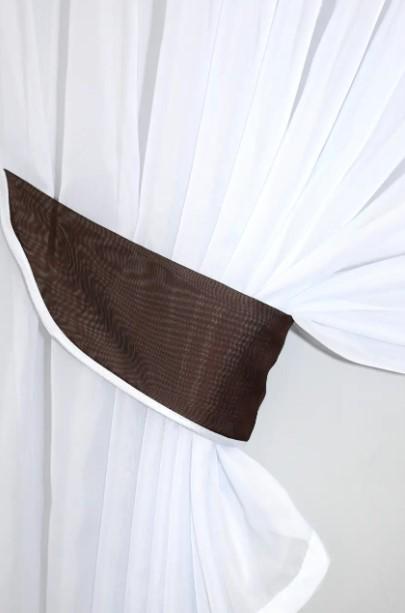 Занавеска на кухню с ламбрекеном шифон 200х170 см Венге/Белый (062к) - фото 4 Занавеска на кухню с ламбрекеном шифон 200х170 см Венге/Белый (062к) - фото 4