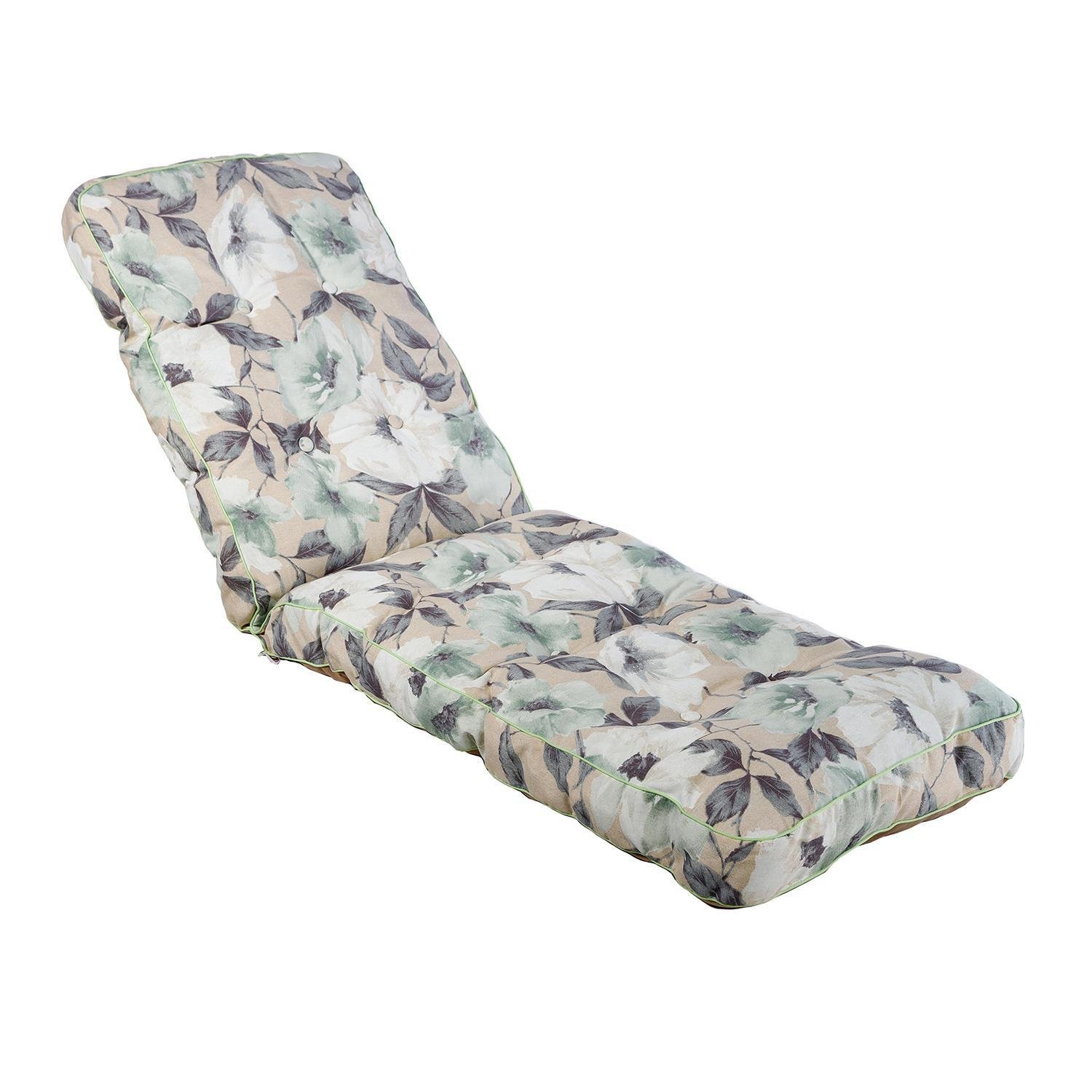 Матрас для шезлонга Ost-Fran MELISSA ткань лонета Меджик Аква маки Зеленый (3562)