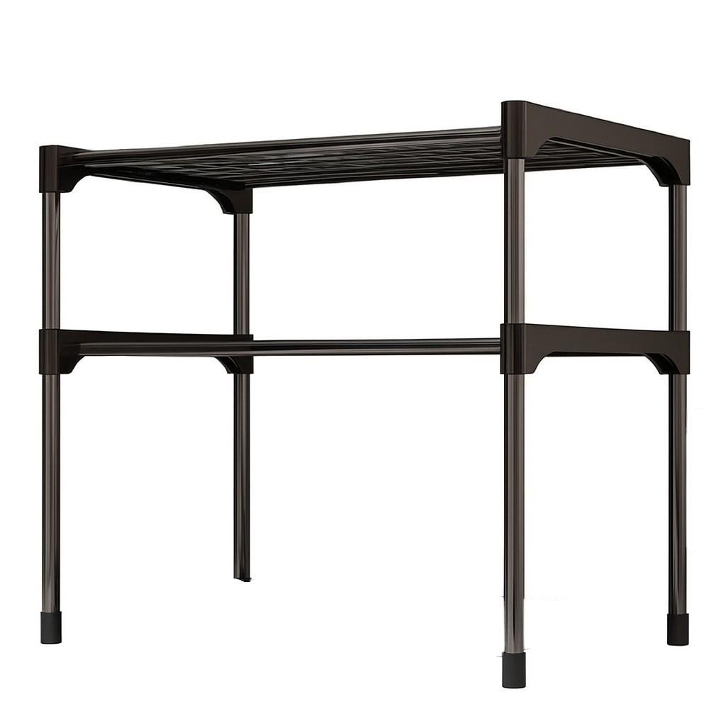 Полиця-стелаж R94737 на 2 яруси 57,5х50х26 см Чорний (27556629) Полиця-стелаж R94737 на 2 яруси 57,5х50х26 см Чорний (27556629)