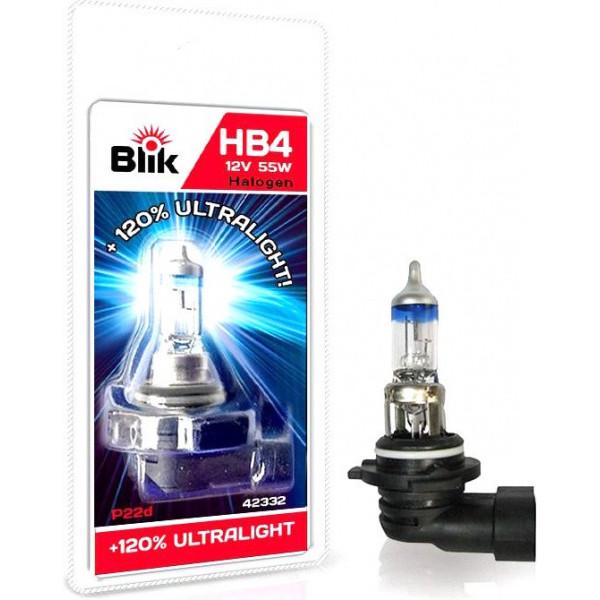 Автомобильная лампа галогенная Blik HB4 12V 55W P22d (42332)