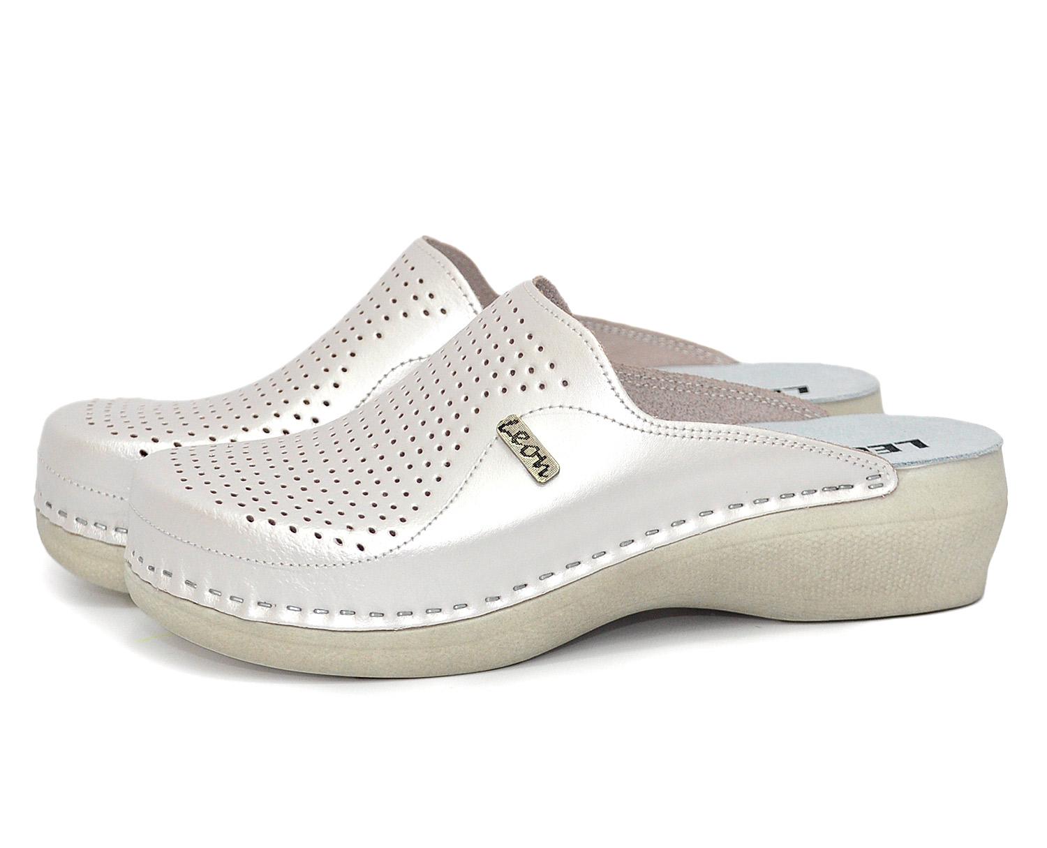 Женские сабо кожаные Leon PU115 р. 39 Перламутровый - фото 2 Женские сабо кожаные Leon PU115 р. 39 Перламутровый - фото 2