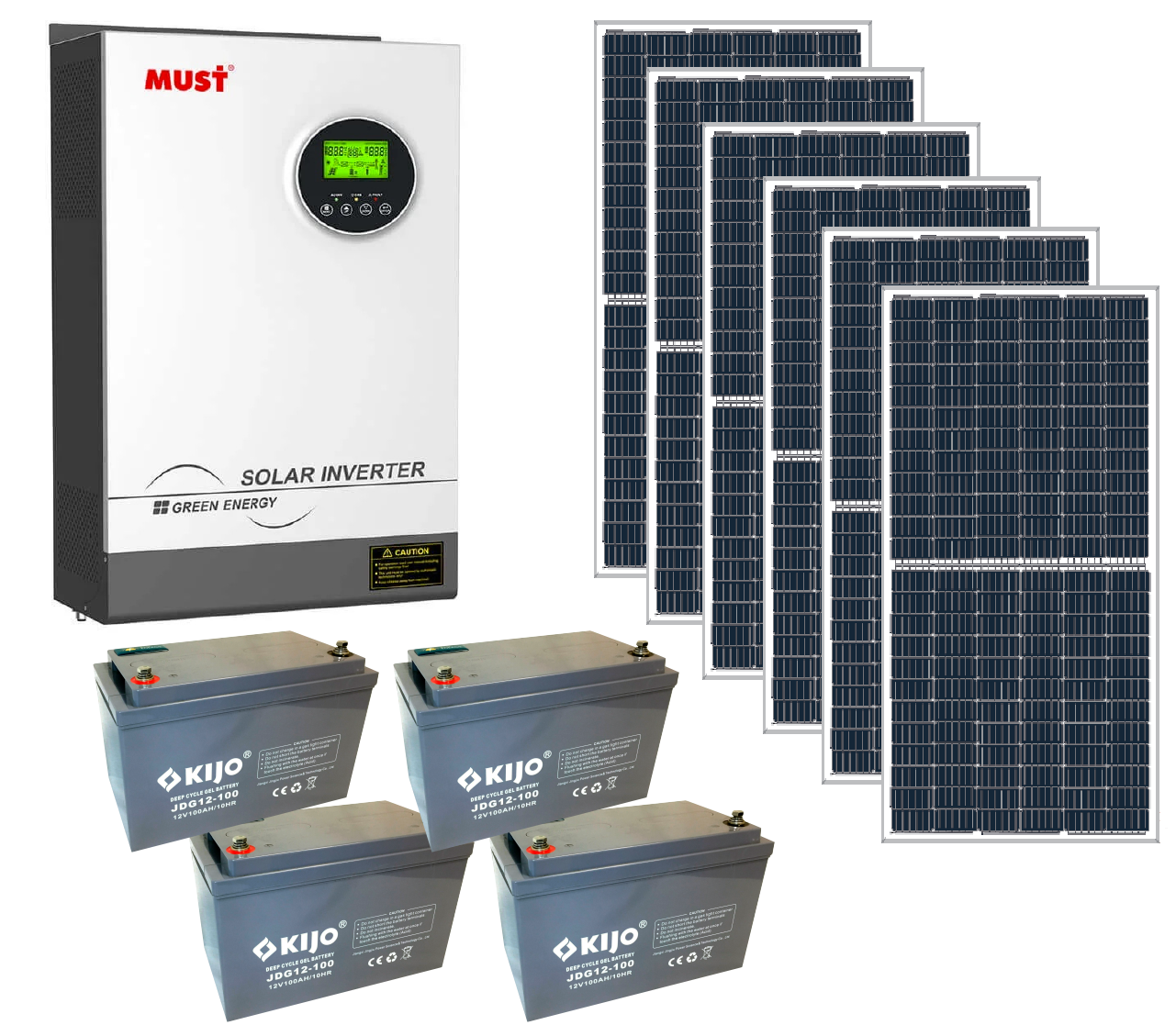 Комплект гибридной автономной солнечной электростанции Своя Энергія KAS13-52/5/327 5 кВт на гелевых АКБ