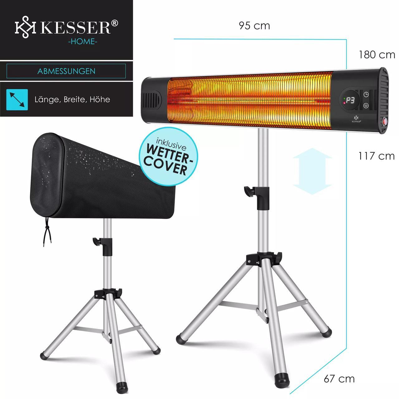 Инфракрасный обогреватель KESSER 2500 Вт Серебряный (16737slb) - фото 3 Инфракрасный обогреватель KESSER 2500 Вт Серебряный (16737slb) - фото 3