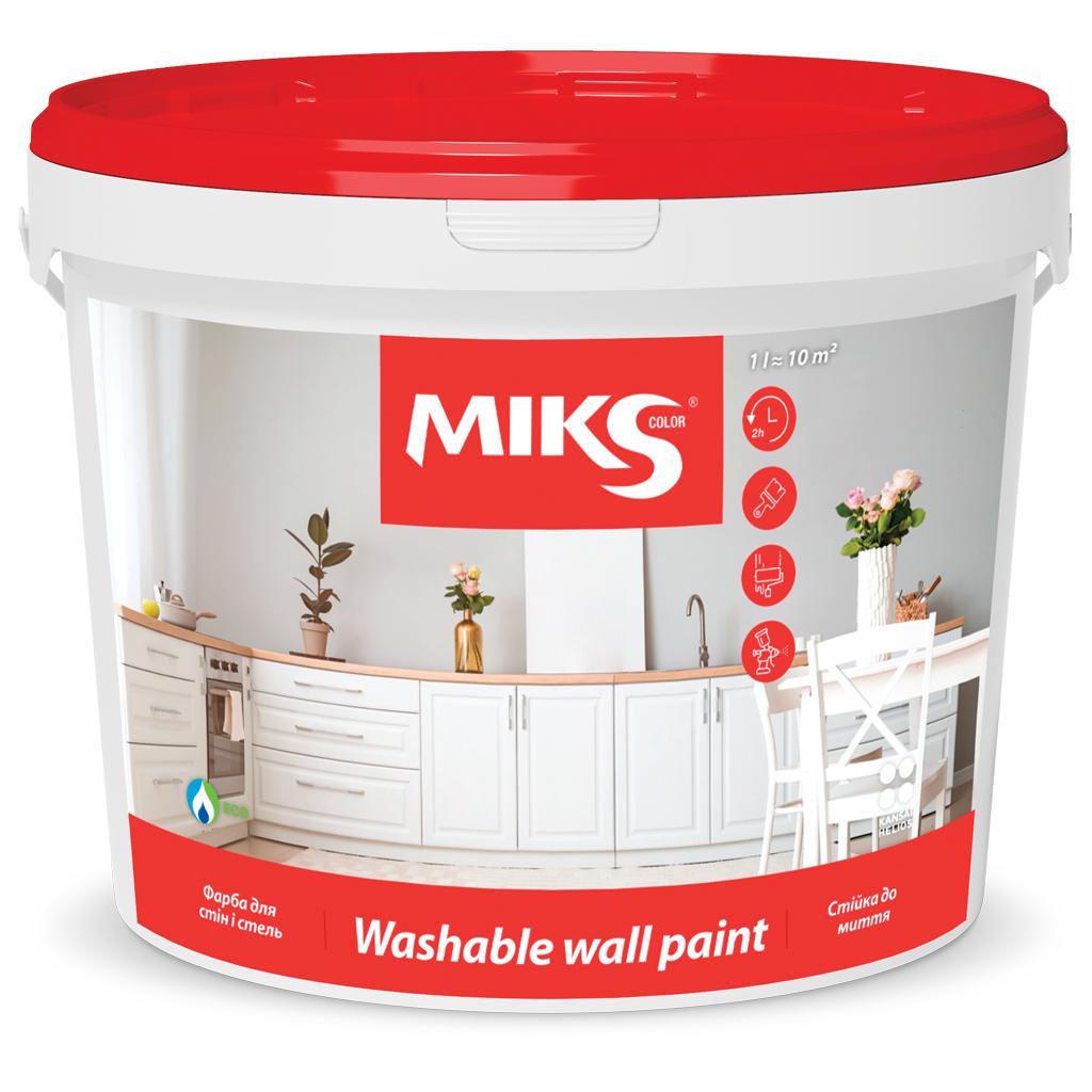 Фарба для стін та стель MIKS Color стійка до миття 14 кг (2493674207)