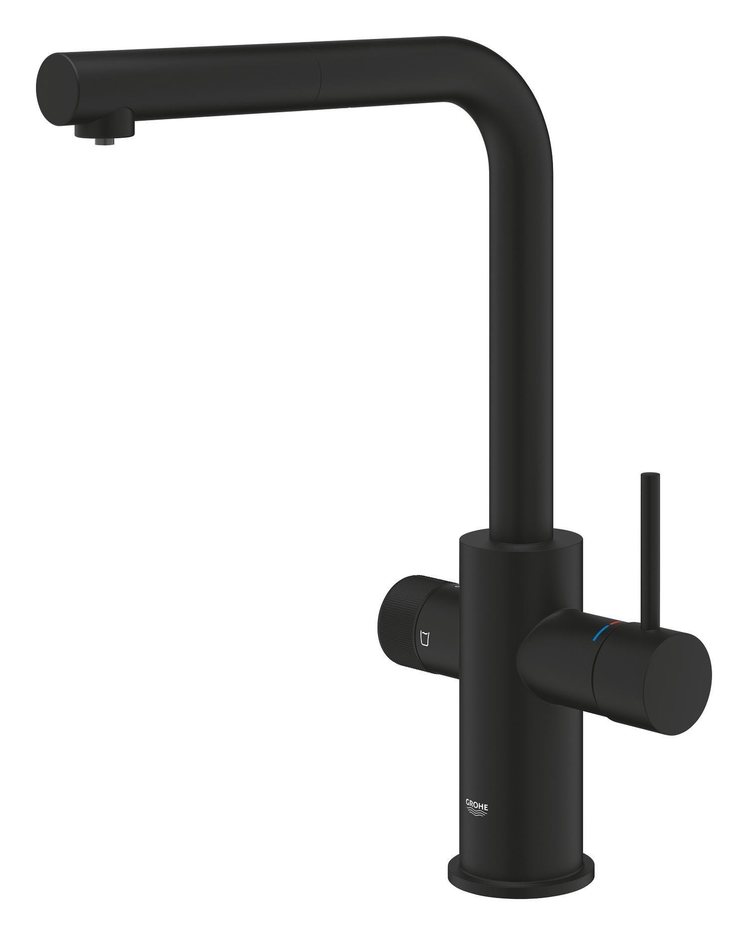Змішувач для кухні з трьома входами високий Grohe BLUE PURE MINTA латунь Чорний (b-30590KF0) - фото 6 Змішувач для кухні з трьома входами високий Grohe BLUE PURE MINTA латунь Чорний (b-30590KF0) - фото 6