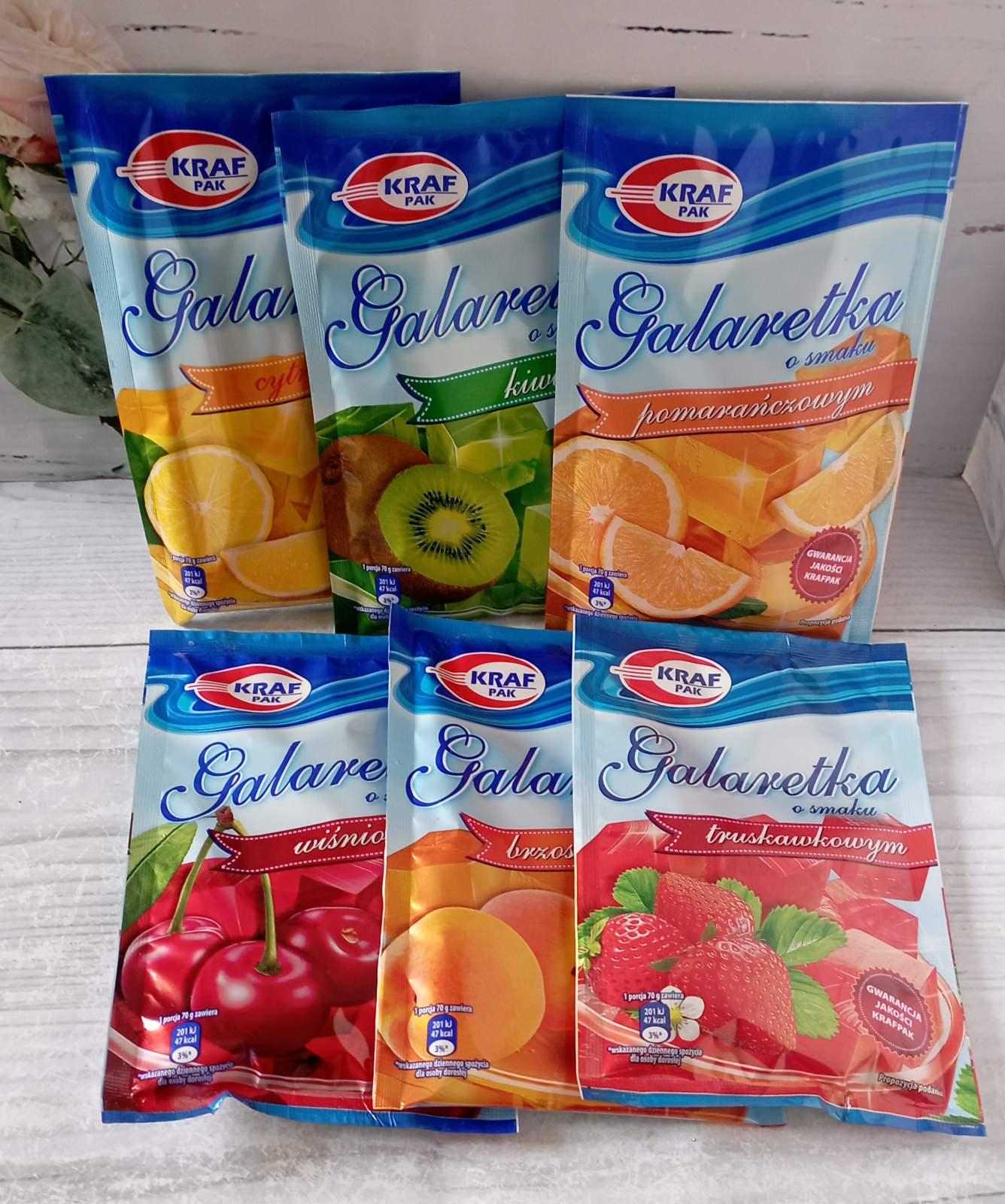 Набір желе Kraf Pak з різними смаками 70 г 6 шт. (32620384)
