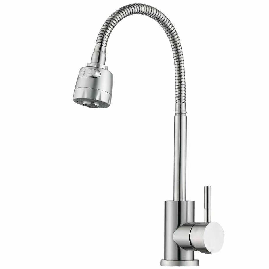 Смеситель для кухни SLAT MLT-40203VR с гибким изливом Серый (250541)