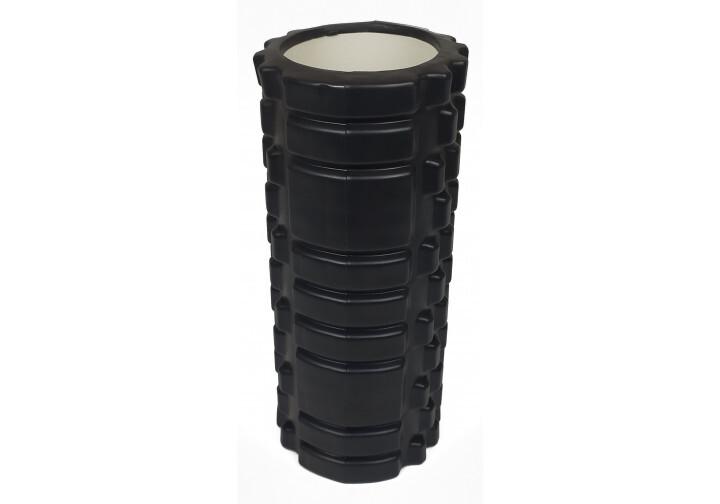 Массажный ролик EasyFit Grid Roller 33 см v.1.1 Черный (EF-2020-B) - фото 3