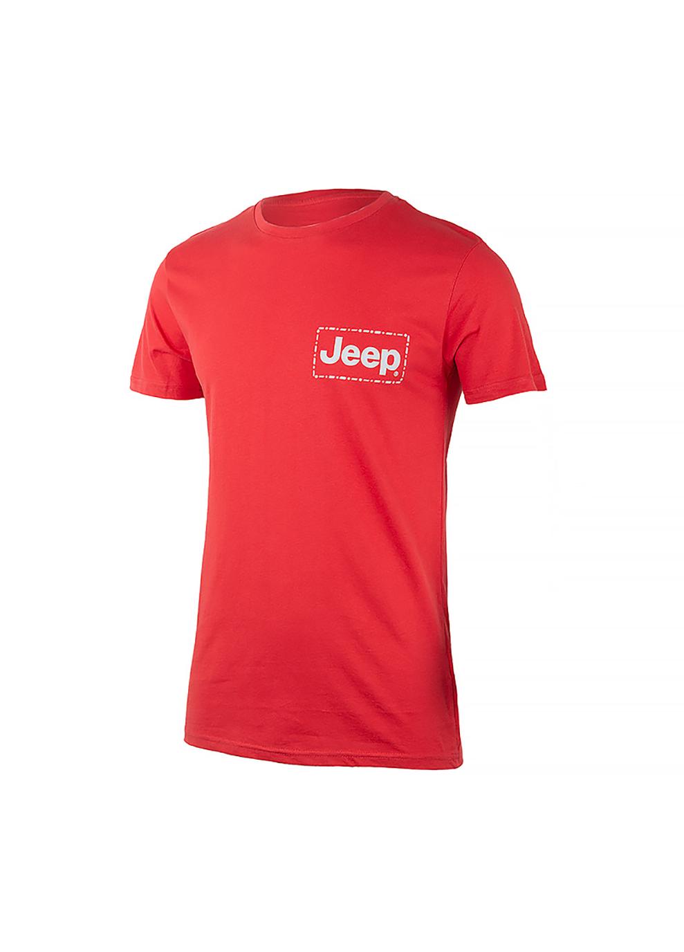 Футболка мужская JEEP T-SHIRT Stiched frame Small Print J22W 2XL Красный (O102585-R702 2XL)