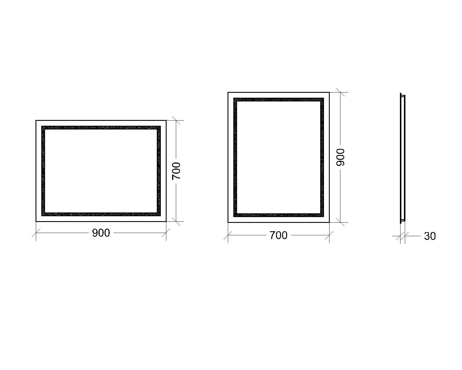 Зеркало с LED подсветкой для ванной комнаты Эджи 900х700 мм (ADGY-900х700) - фото 6