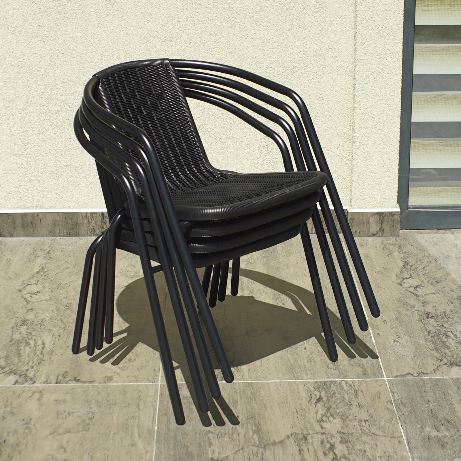 Комплект меблів 4Points Bari-2 круглий стіл та 2 стільці Чорний - фото 5