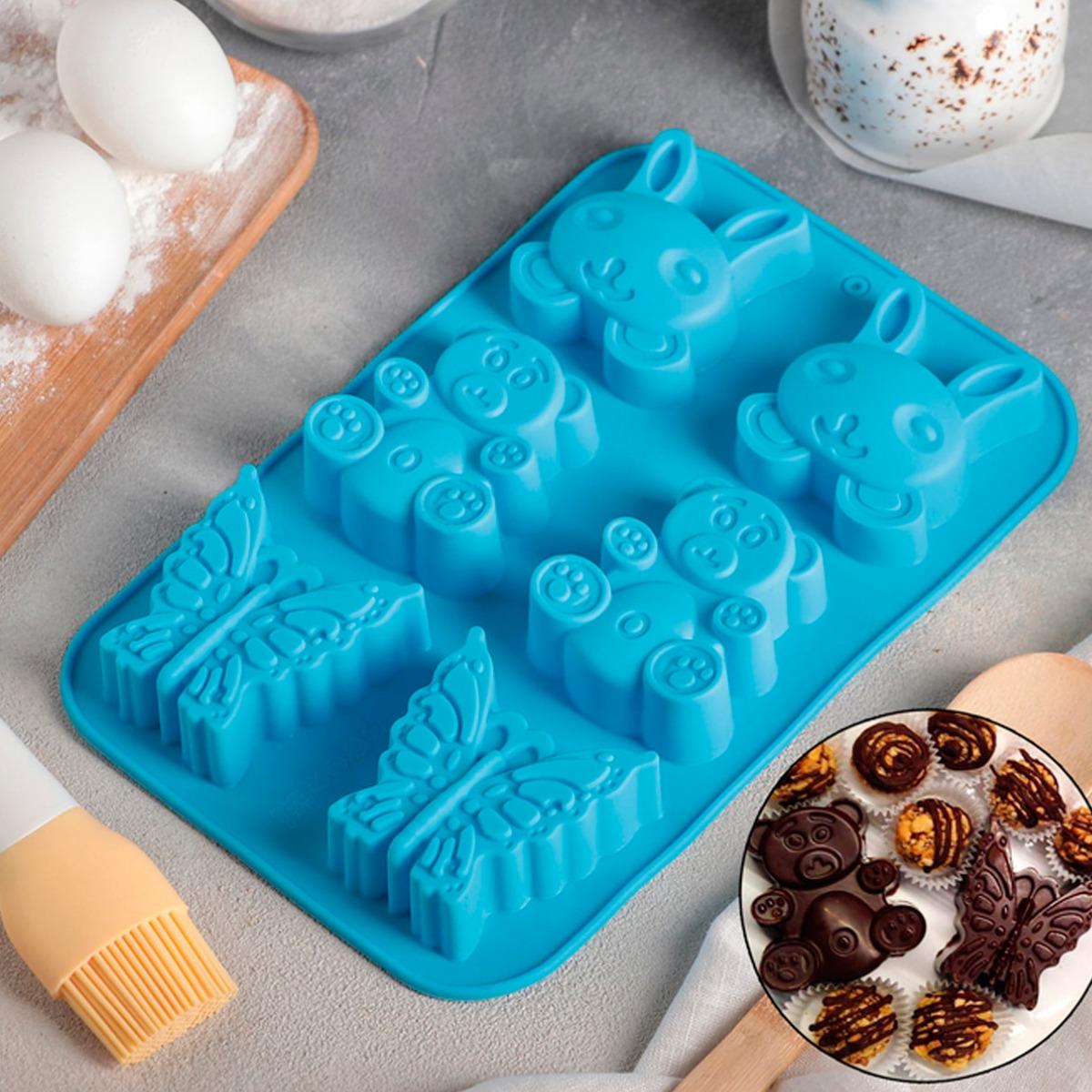 Форма для выпечки силиконовая A-Plus Бабочка Зайка Мишка (1961 G) - фото 2 Форма для выпечки силиконовая A-Plus Бабочка Зайка Мишка (1961 G) - фото 2