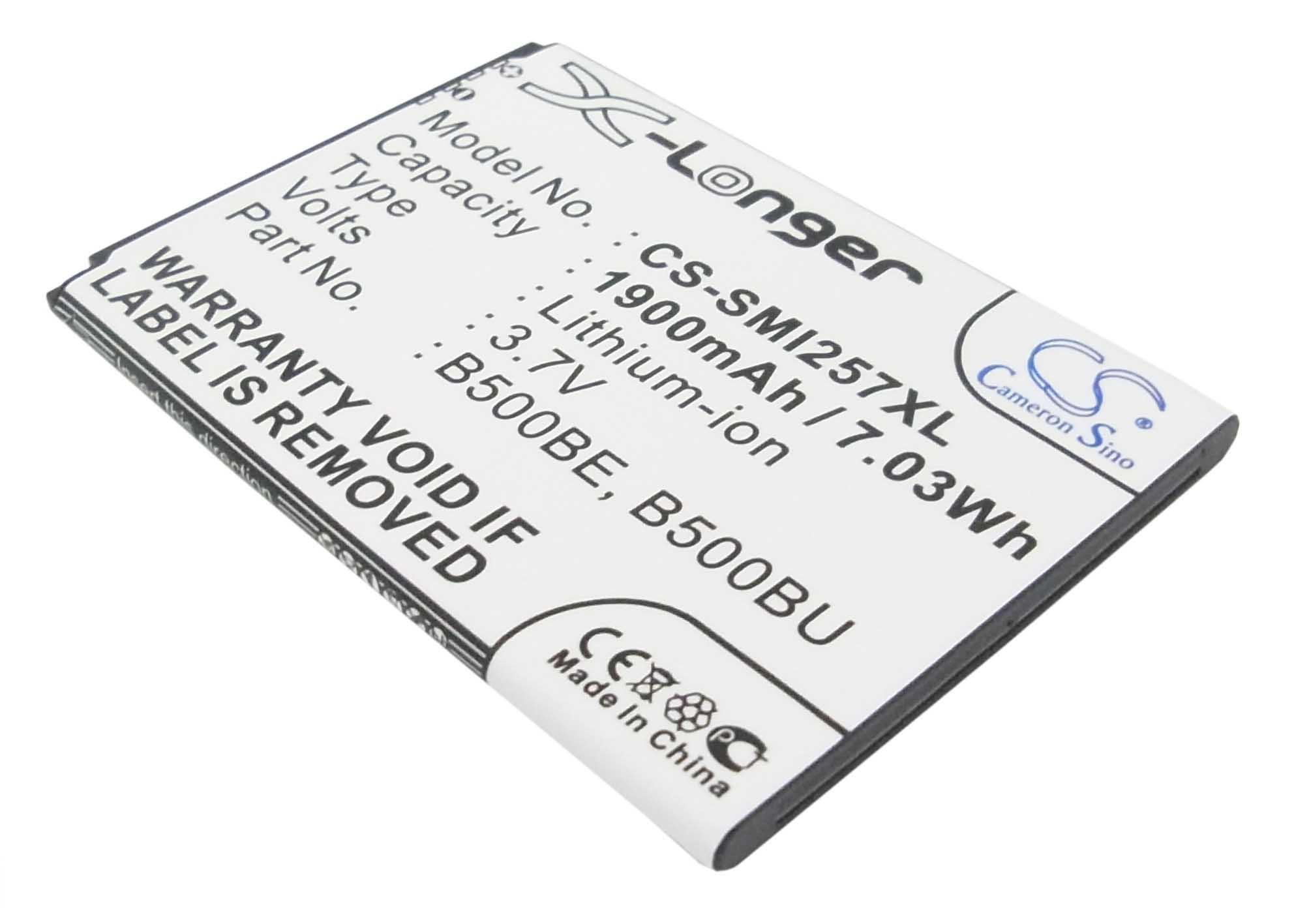 Аккумулятор для смартфона Samsung CS-SMI257XL Galaxy S4 mini GT-I9190 3,7V 1900 mAh 7,03 Wh Black