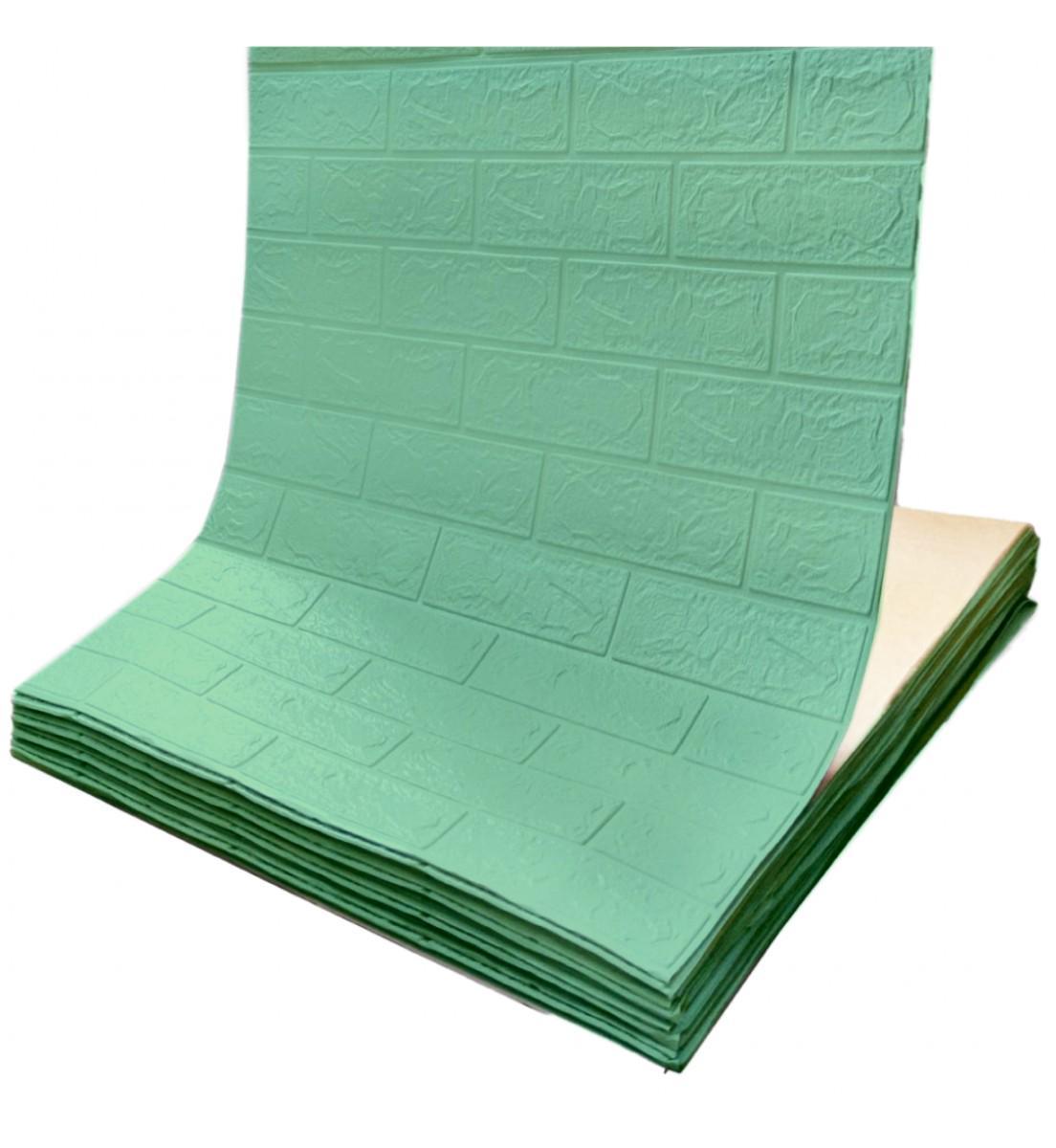 3D-панель под кирпич самоклеющаяся 3080x700x3 мм Мятный