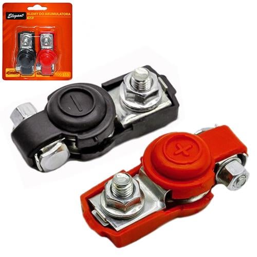 Клеммы аккумулятора луженая латунь/изоляция из резины (60026)