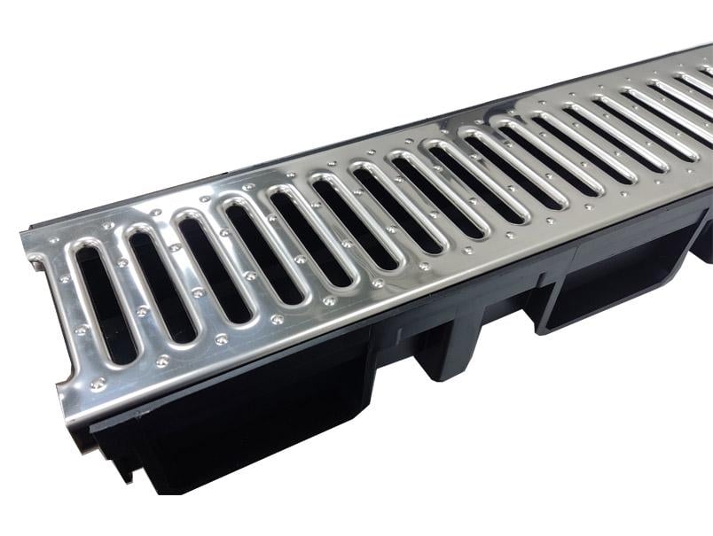 Трап наружный для улицы MesaTeknik Drainland 130x1000 мм 3 шт. Хром (16562)