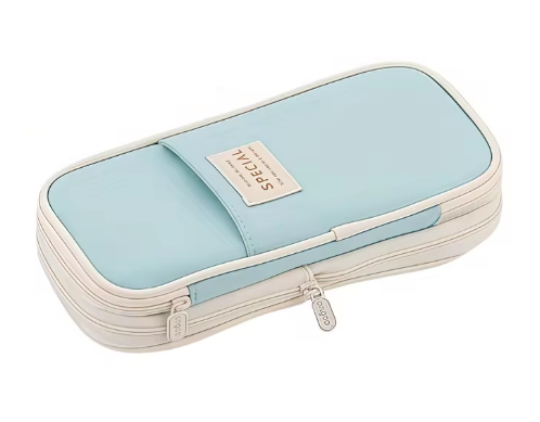 Пенал подростковый школьный 215х7х9 см Голубой