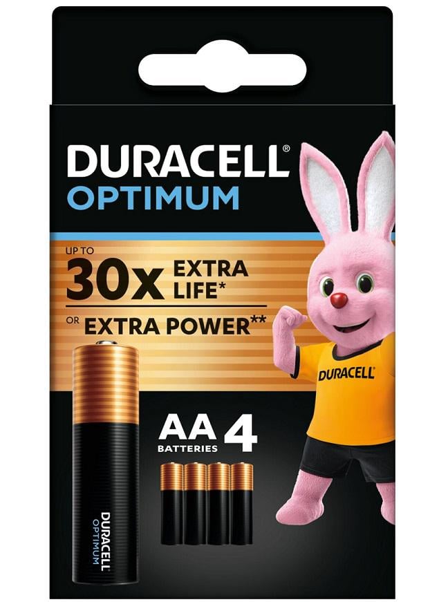 Батарейки Duracell AA/LR06 Optimum 1,5V 4 шт. (271848)