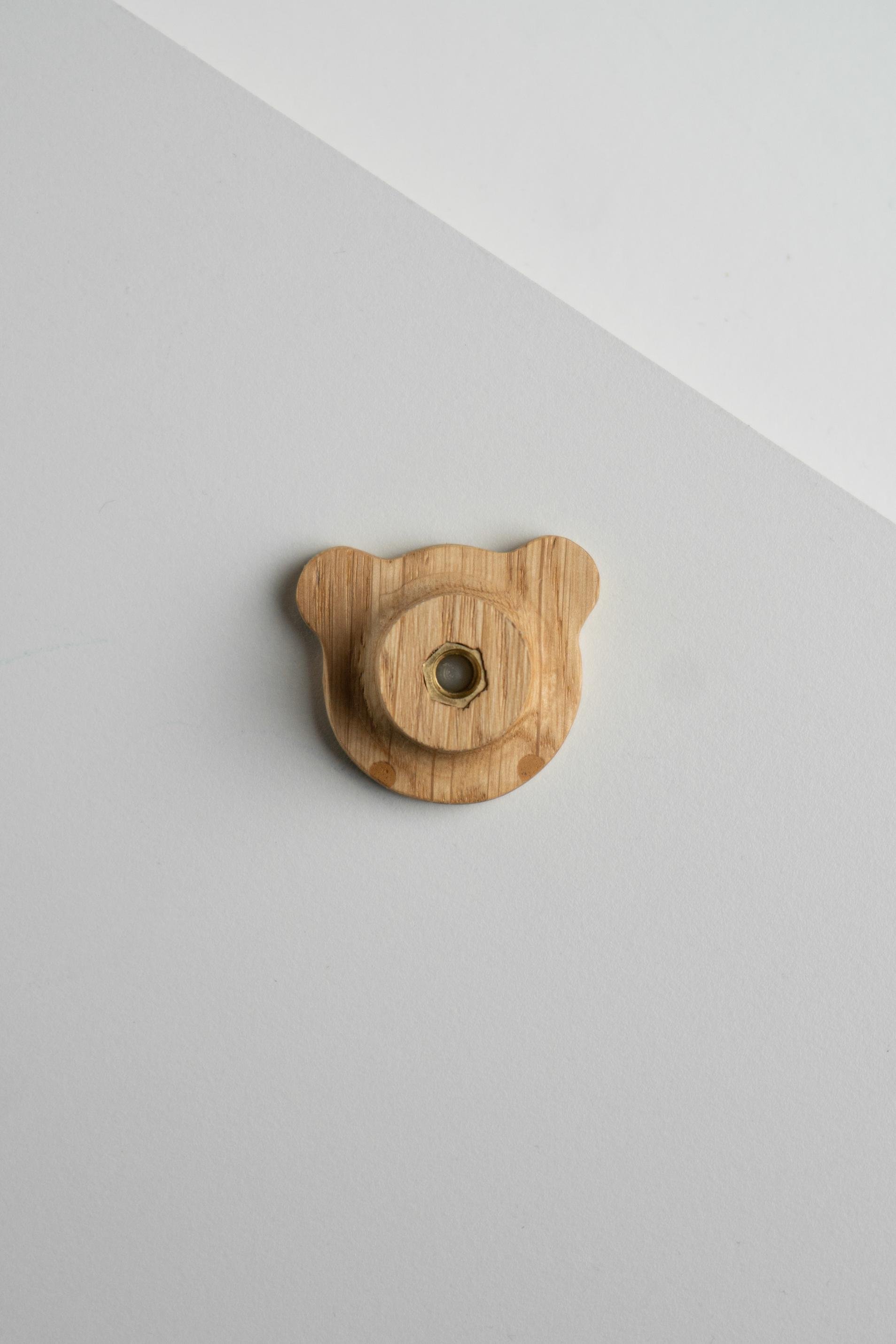 Меблева ручка Bear із дерева 43 мм - фото 2 Меблева ручка Bear із дерева 43 мм - фото 2