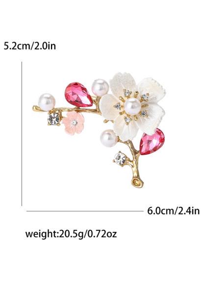 Брошка Квітка сливи Червоний (8494674) - фото 3