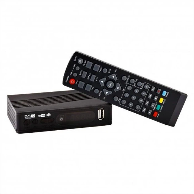 Тюнер T2 UKC T2-0967 DVB-T2 Full HD IPTV и YouTube/поддержка Wi-Fi Черный (ML-06821)