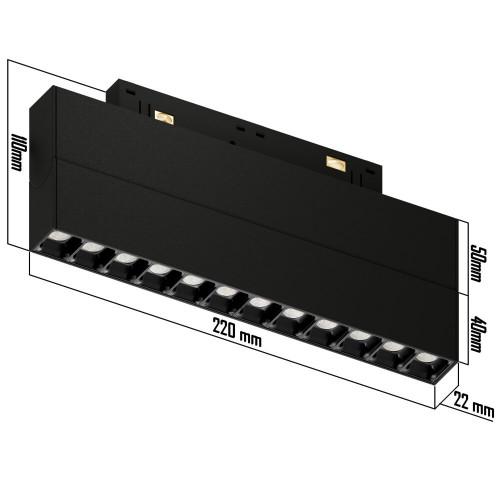 Светильник магнитный MS26-FOLD 12W-REF-3000-BL 36° 4000 К рефлектор Черный - фото 2