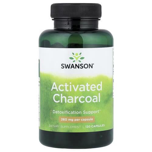 Активированный уголь Swanson Activated Charcoal 260 мг 120 капс. (SW1355)