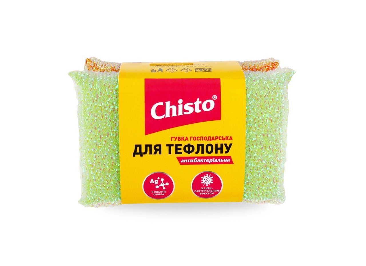 Губка-скребок для тефлону антибактеріальна Chisto 2 шт. (2452534609)
