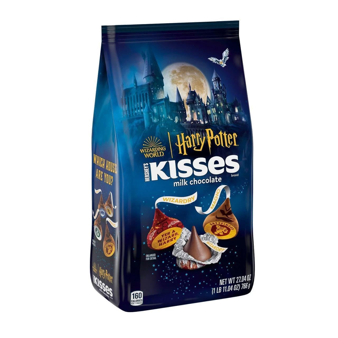 Цукерки Hershey's Kisses Harry Potter Milk Chocolate Halloween Candy Bag 766 г (1938279104)