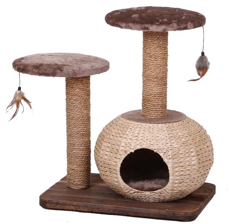 Когтеточка с домиком и полками Croci Bonsai 60х40х71 см