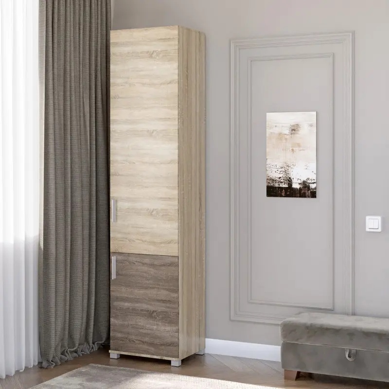 Шафа-пенал Еверест Бриз-15 Дуб сонома/Трюфель (26780703) - фото 2 Шафа-пенал Еверест Бриз-15 Дуб сонома/Трюфель (26780703) - фото 2