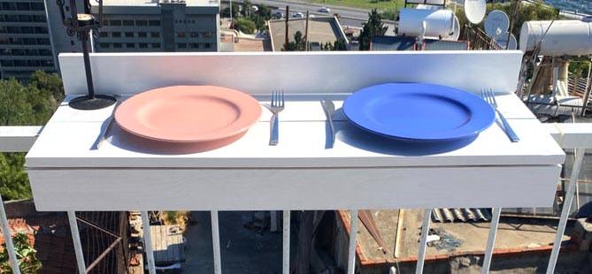 Столик балконний підвісний з дерева Сандефорд Зефір (ПБС-001420) - фото 3 Столик балконний підвісний з дерева Сандефорд Зефір (ПБС-001420) - фото 3