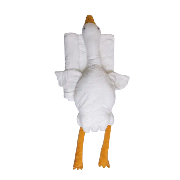 Подушка-іграшка Гусь-обіймуся з пледом 100х180 см Білий - фото 1