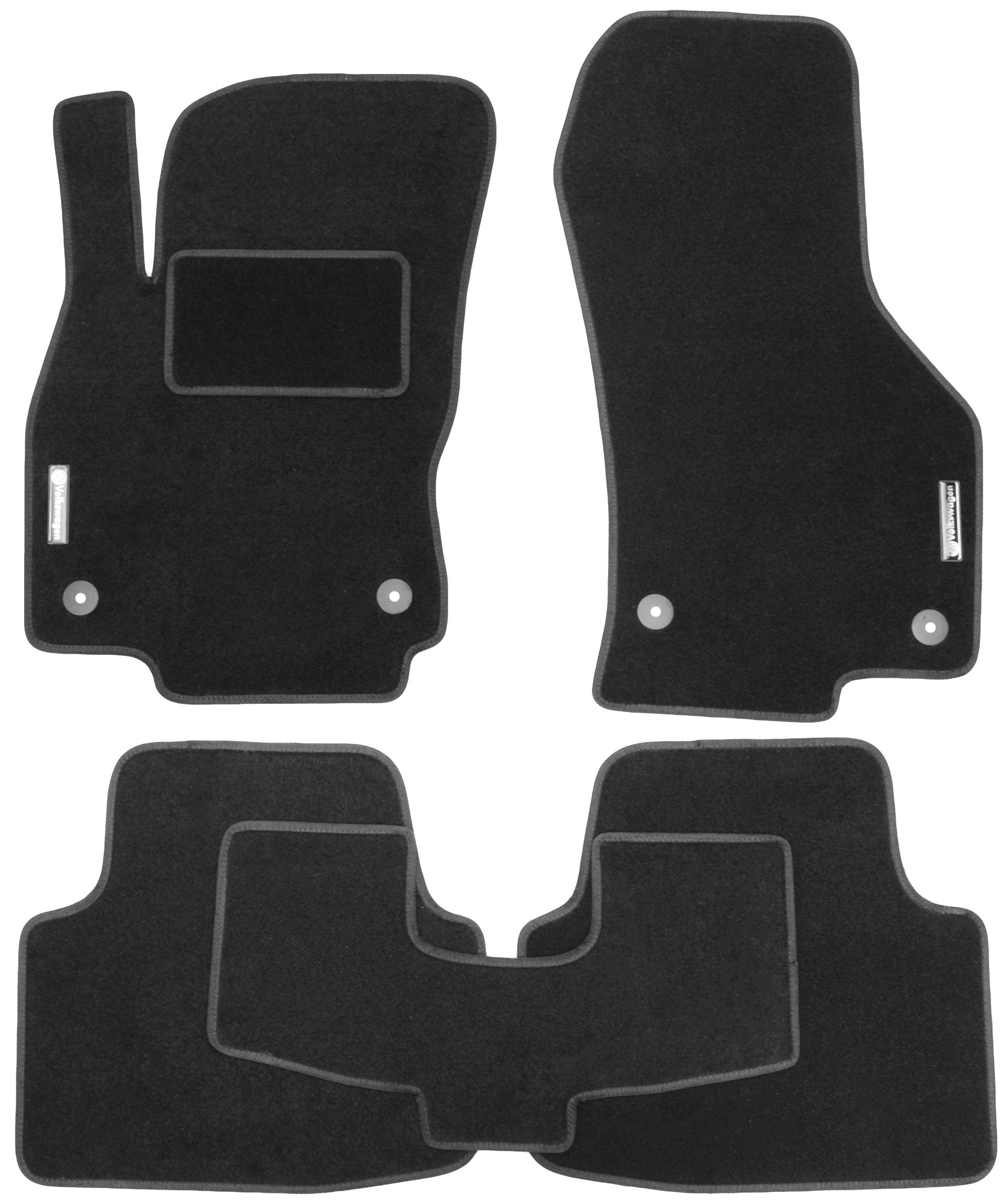 Коврики в салон для Volkswagen Passat B8 '15- текстильные Черный (157483)