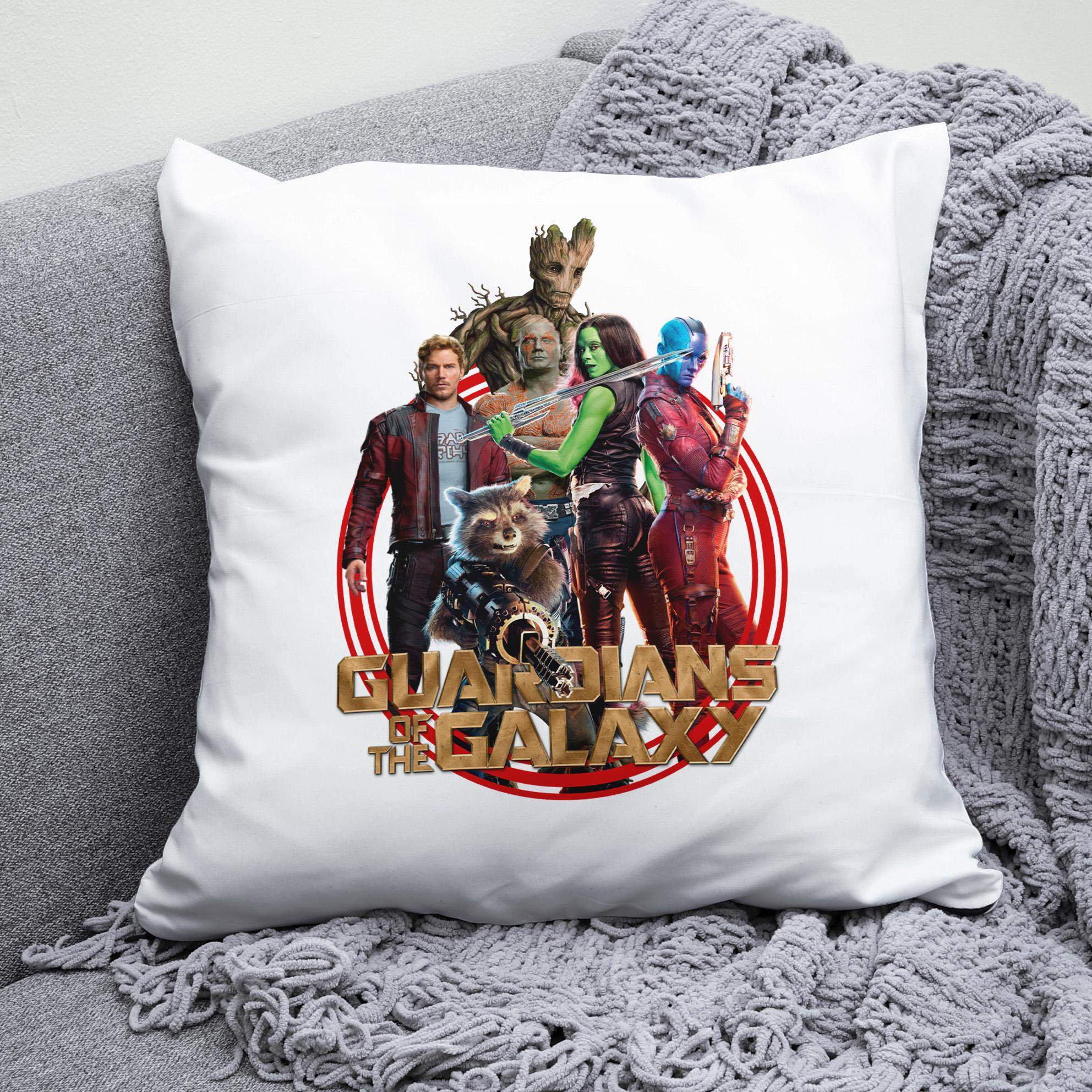 Плюшевая подушка квадрат с принтом Guardians of the Galaxy