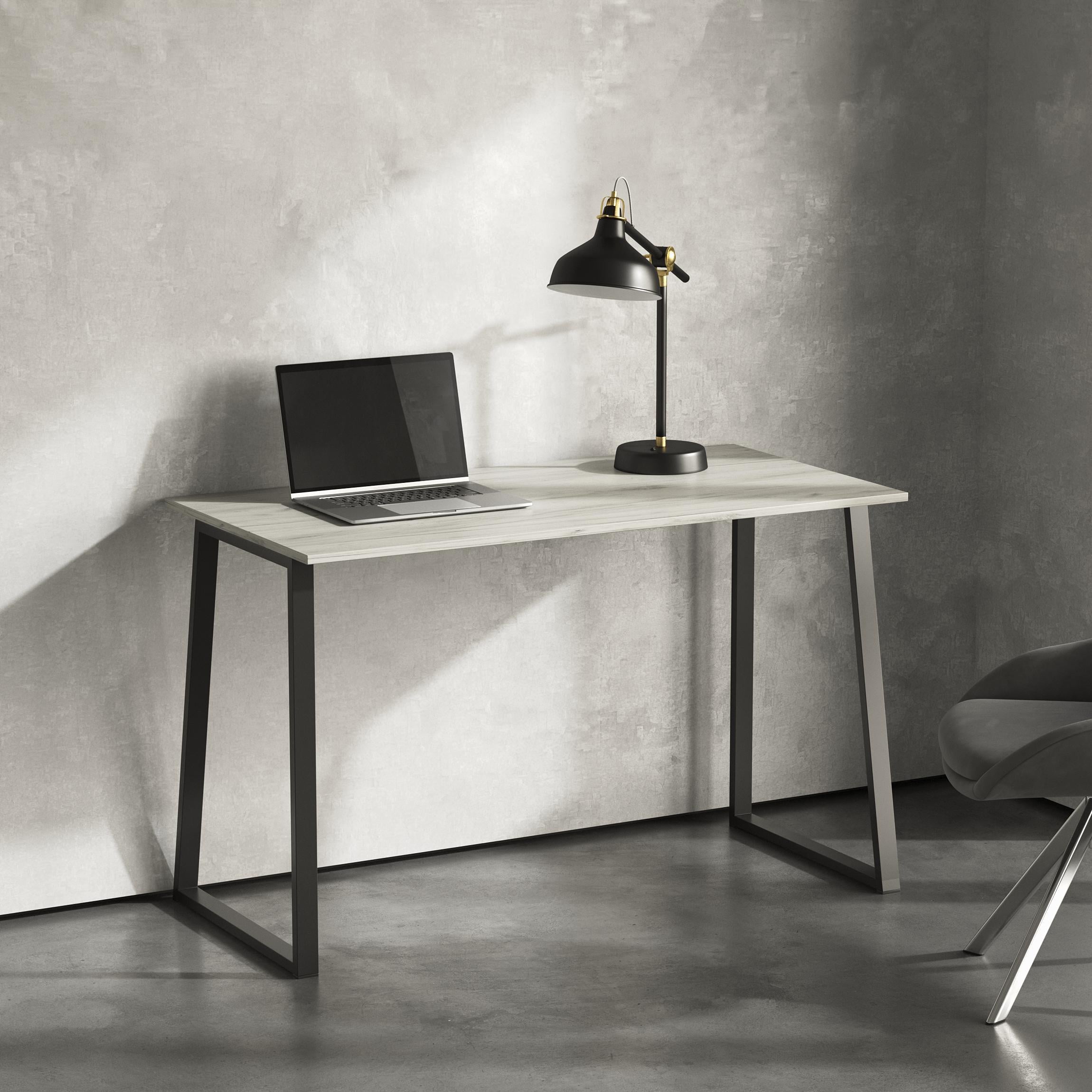 Стол письменный лофт Серия 4 1200х500х16 мм Дуб Крафт Белый