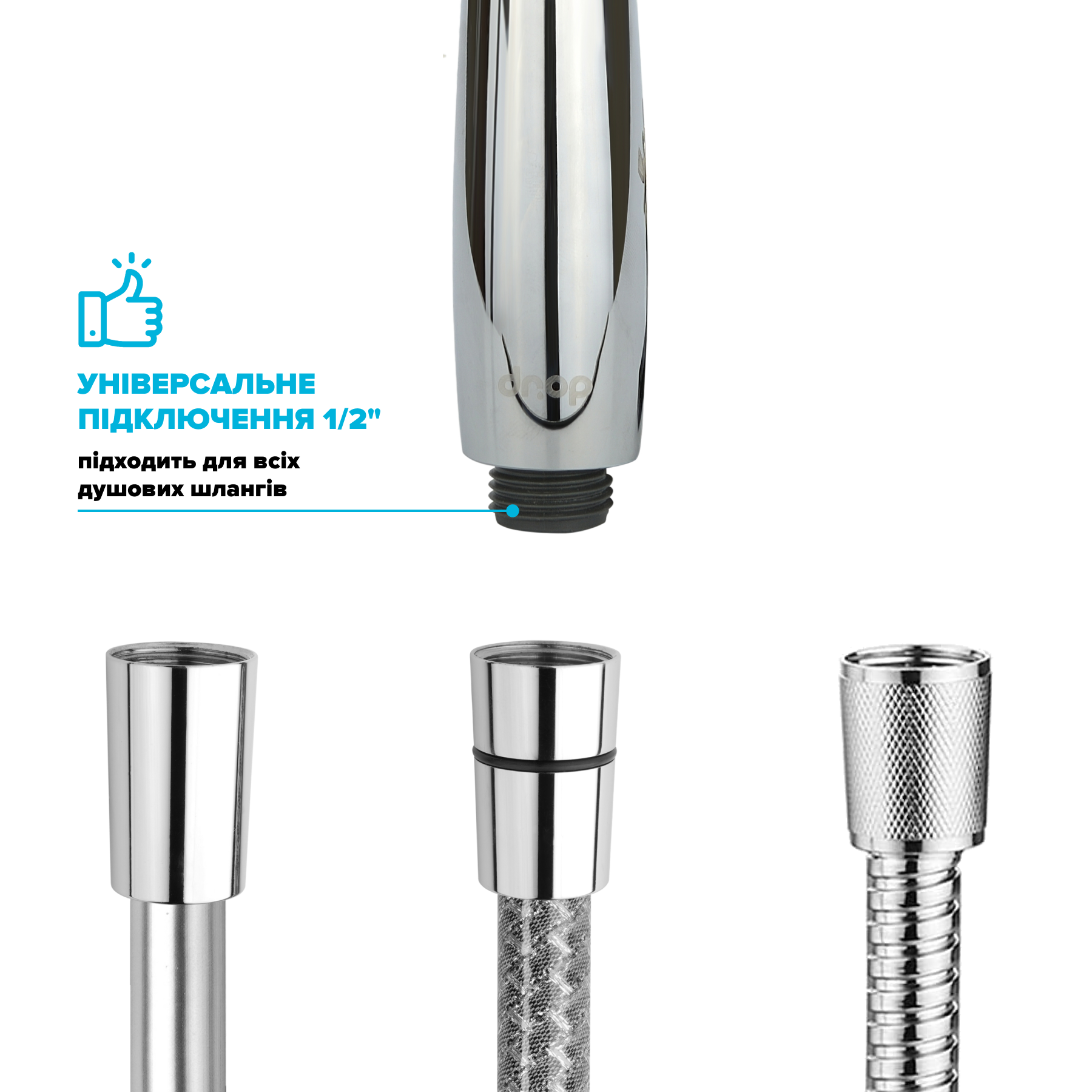 Набор для экономии воды Drop PM2+MULTI100G 66% лейка для душа/аэраторы 2 шт. (147766) - фото 6