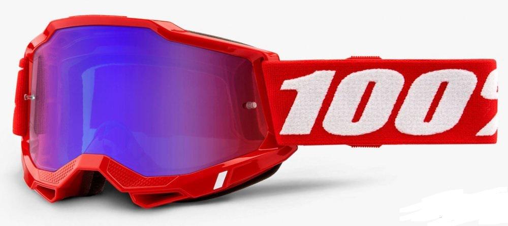 Мотоокуляри 100% ACCURI 2 Goggle Red/Mirror Red/Blue Lens (14929)