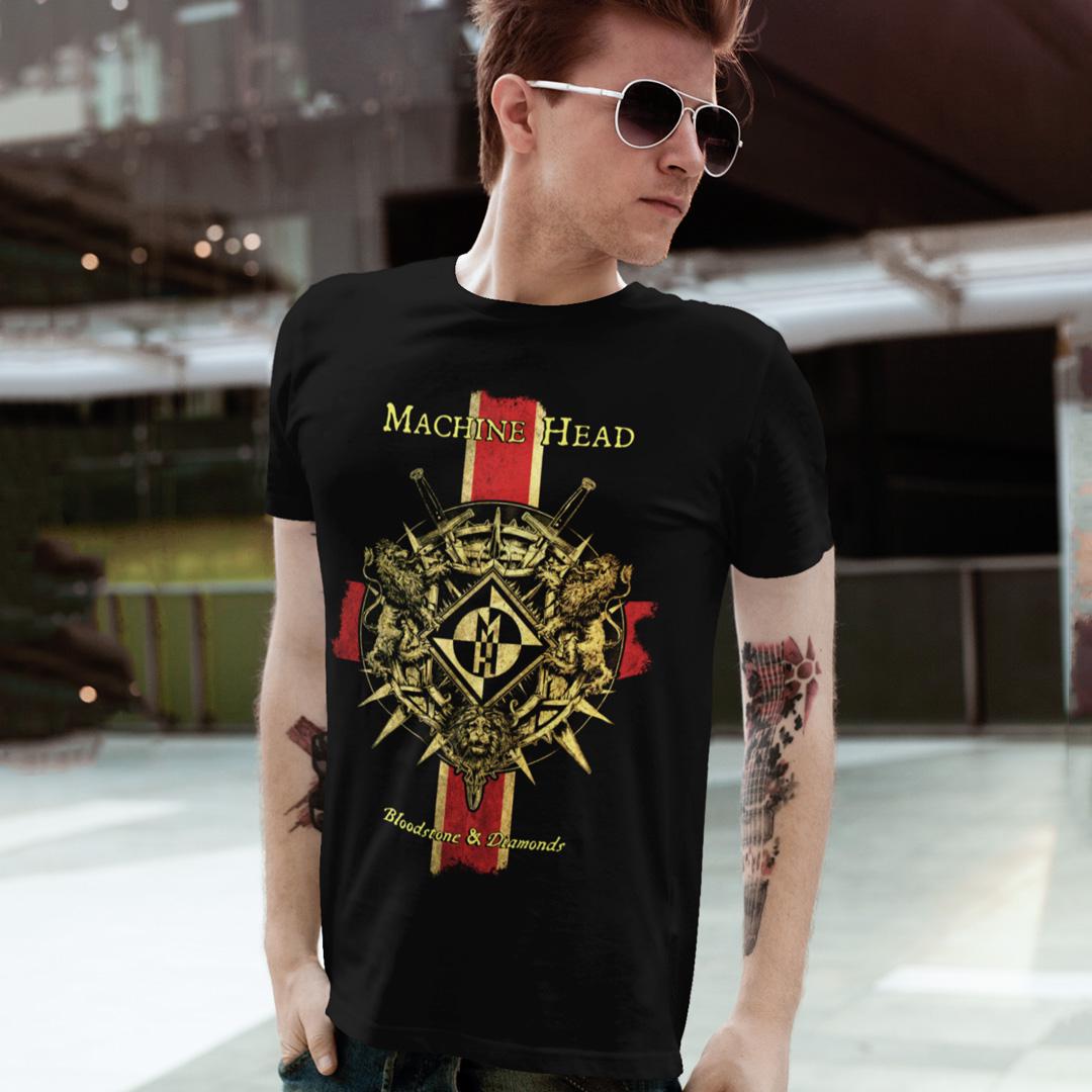 Футболка унісекс Machine Head Bloodstone And Diamonds 2014 4XL Чорний (00000010841)